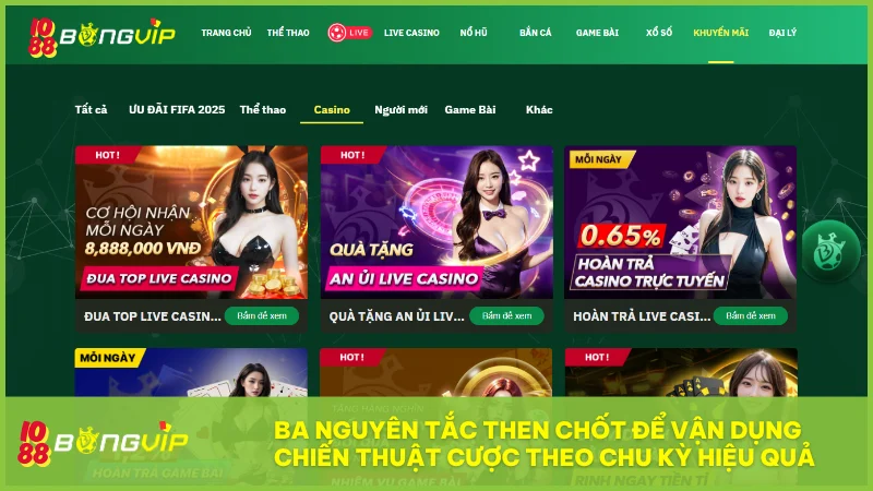 Cược theo chu kỳ là gì? Cách áp dụng thắng bền vững tại Bong Vip 6 Luôn giữ tỉnh táo, giới hạn rủi ro và kết hợp công cụ hỗ trợ từ hệ thống BongVip.