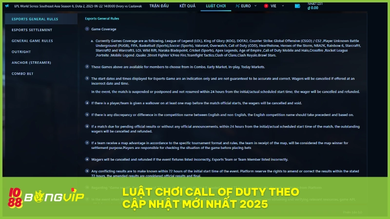 Bản cập nhật 2025 mang đến luật cá cược Call Of Duty mới mẻ
