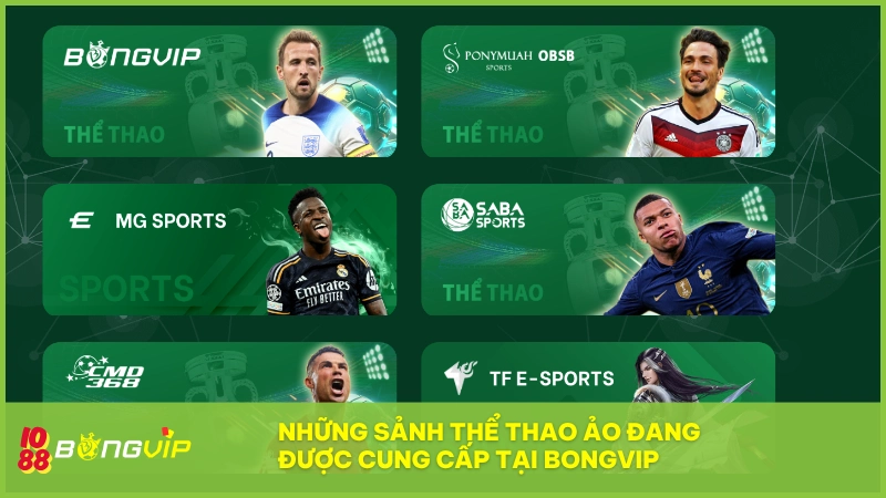 BONGVIP cung cấp các sảnh thể thao ảo với trải nghiệm không giới hạn