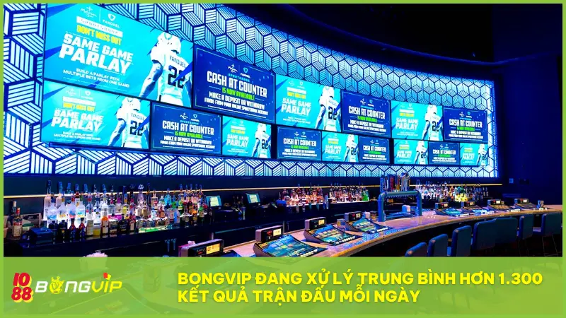 BONGVIP đang xử lý trung bình hơn 1.300 Kết Quả trận đấu mỗi ngày