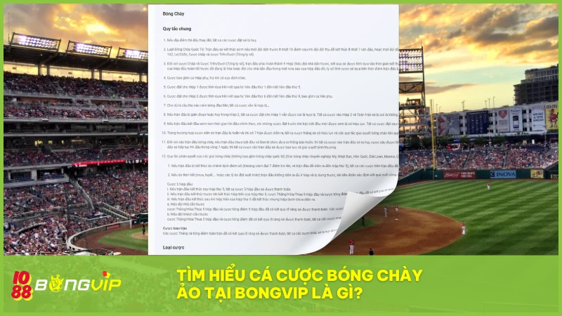 Cá cược bóng chày ảo BONGVIP là sân chơi mới được game thủ săn đón