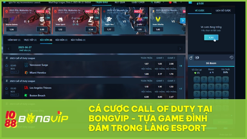Cá cược Call Of Duty tại BONGVIP – Tựa game đình đám trong làng Esport