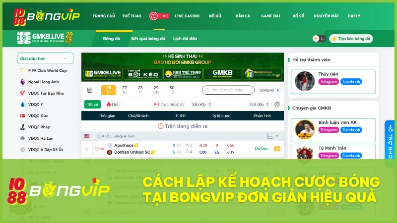 Bí quyết lập kế hoạch cược bóng tại BongVip chuẩn theo tuần tháng