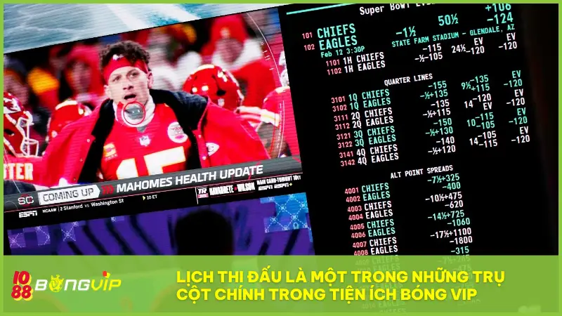 Lịch Thi Đấu BONGVIP là một trong những trụ cột chính trong hệ thống Tiện ích Bóng Vip