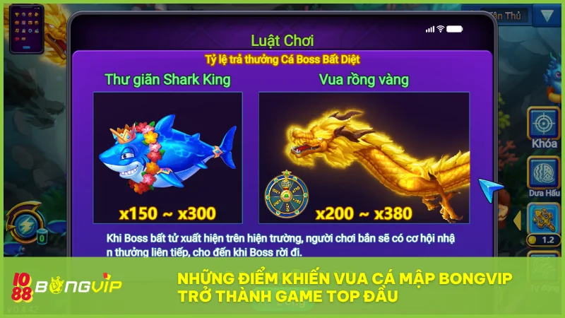 Vua Cá Mập chinh phục người chơi bằng đồ họa 3D đỉnh cao và trải nghiệm săn boss cực kỳ mãn nhãn.