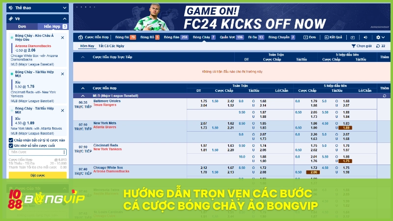 Quy trình đơn giản, an toàn và dễ dàng đặt cược bóng chày ảo BONGVIP